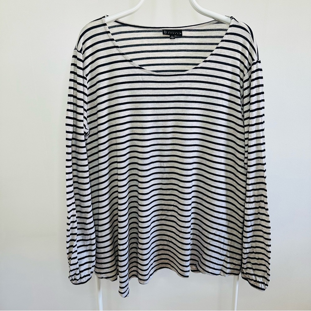 Bobeau Striped Long Sleeve T